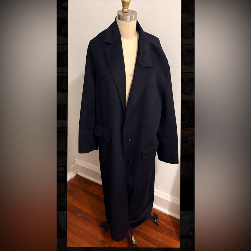 Mango Black Wool Coat